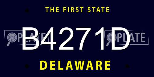 B4271D Delaware License Plate