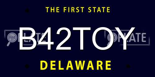 B42TOY Delaware License Plate