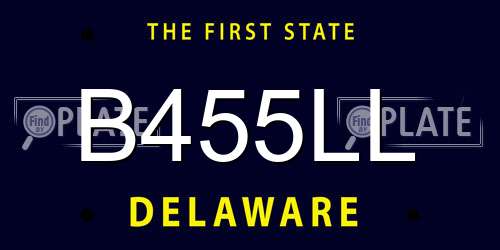 B455LL Delaware License Plate