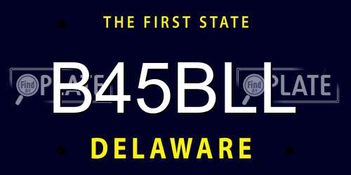 B45BLL Delaware License Plate