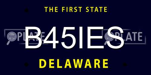 B45IES Delaware License Plate