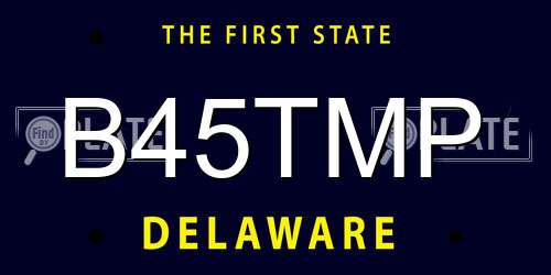 B45TMP Delaware License Plate