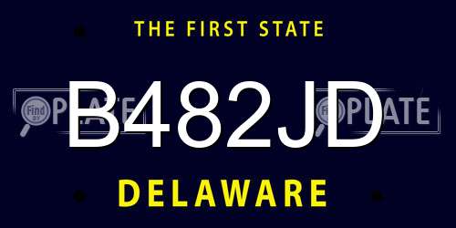 B482JD Delaware License Plate