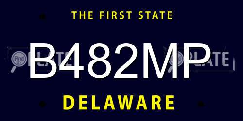 B482MP Delaware License Plate