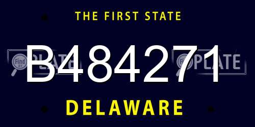 B484271 Delaware License Plate