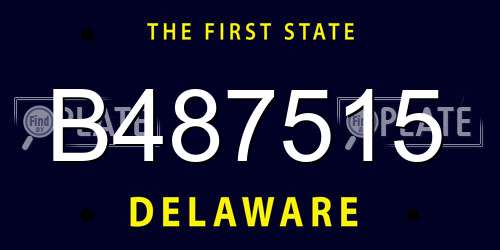 B487515 Delaware License Plate