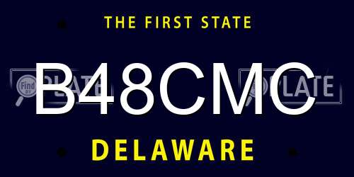 B48CMC Delaware License Plate