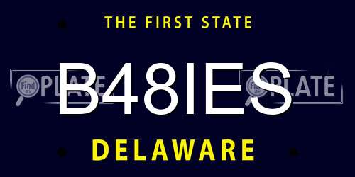 B48IES Delaware License Plate
