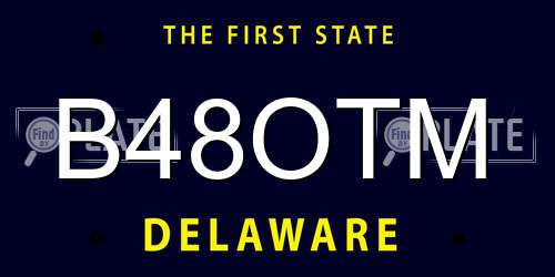 B48OTM Delaware License Plate