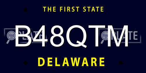 B48QTM Delaware License Plate