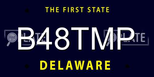 B48TMP Delaware License Plate