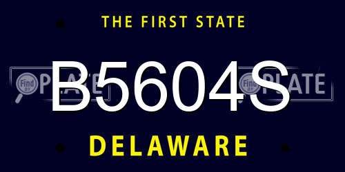 B5604S Delaware License Plate