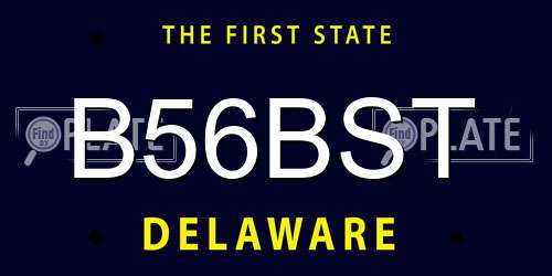 B56BST Delaware License Plate