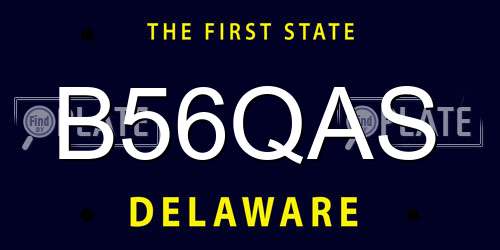 B56QAS Delaware License Plate