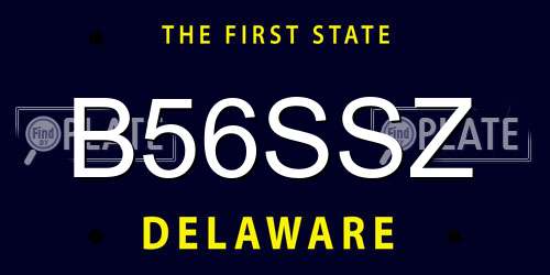 B56SSZ Delaware License Plate