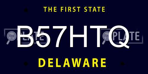 B57HTQ Delaware License Plate