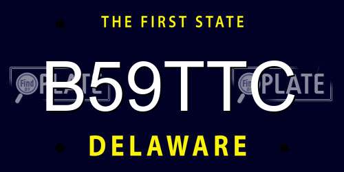 B59TTC Delaware License Plate