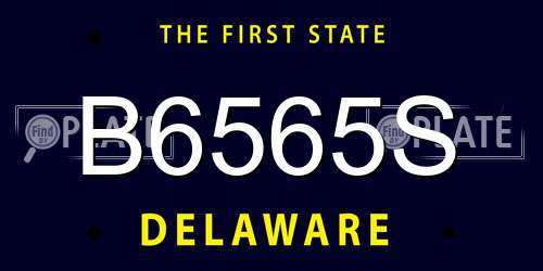 B6565S Delaware License Plate