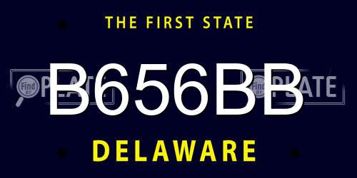 B656BB Delaware License Plate