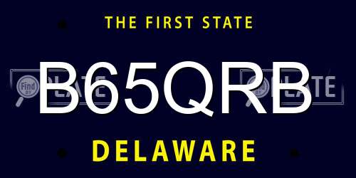 B65QRB Delaware License Plate