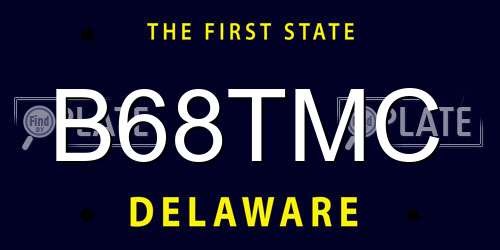 B68TMC Delaware License Plate