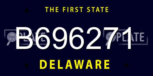 B696271 Delaware License Plate