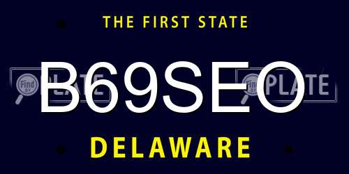 B69SEO Delaware License Plate