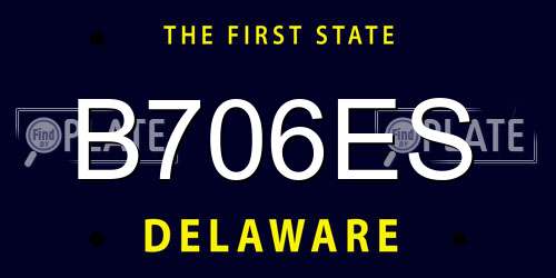 B706ES Delaware License Plate