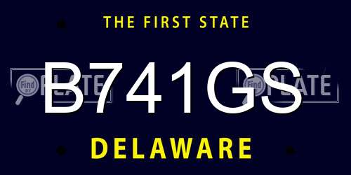 B741GS Delaware License Plate