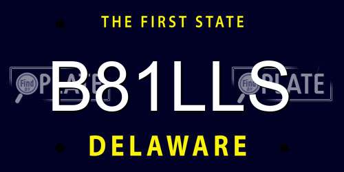 B81LLS Delaware License Plate