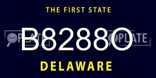 B8288O Delaware License Plate