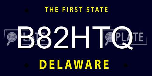B82HTQ Delaware License Plate