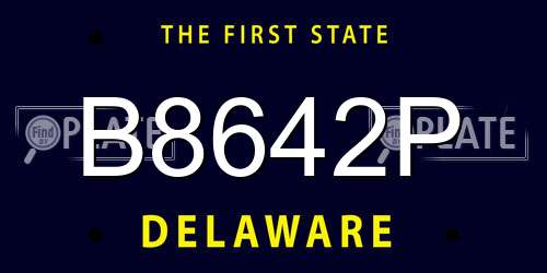 B8642P Delaware License Plate