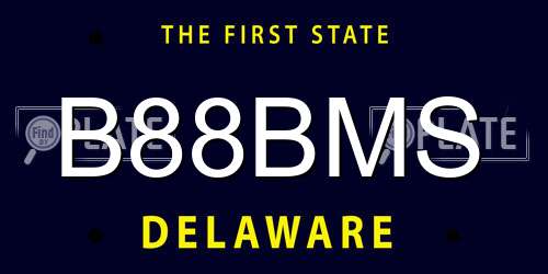 B88BMS Delaware License Plate