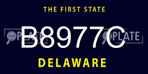 B8977C Delaware License Plate