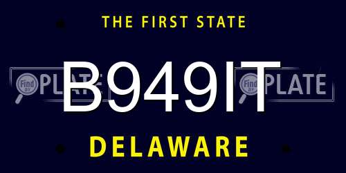 B949IT Delaware License Plate