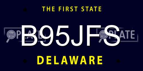 B95JFS Delaware License Plate