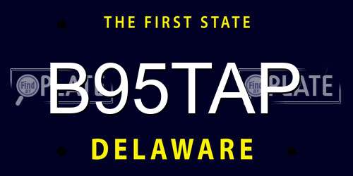 B95TAP Delaware License Plate