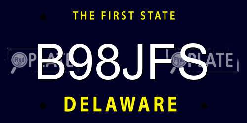 B98JFS Delaware License Plate