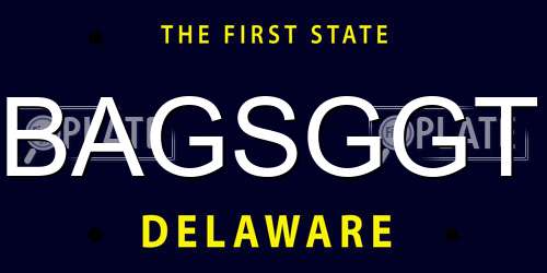 BAGSGGT Delaware License Plate