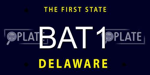 BAT1 Delaware License Plate