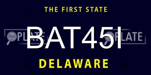 BAT45I Delaware License Plate