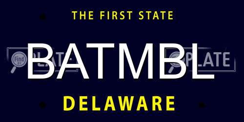 BATMBL Delaware License Plate