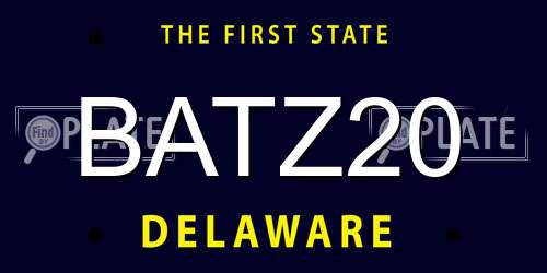 BATZ20 Delaware License Plate