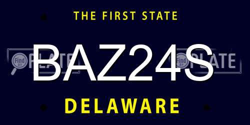 BAZ24S Delaware License Plate