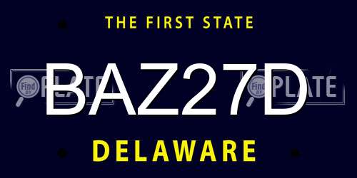 BAZ27D Delaware License Plate