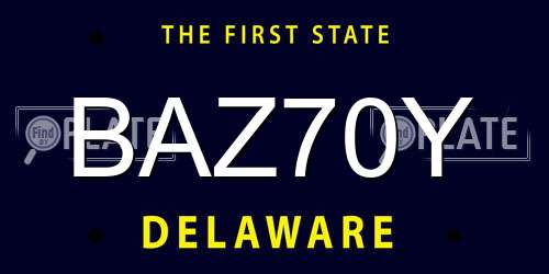 BAZ70Y Delaware License Plate