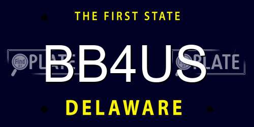 BB4US Delaware License Plate