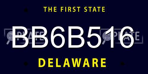 BB6B516 Delaware License Plate