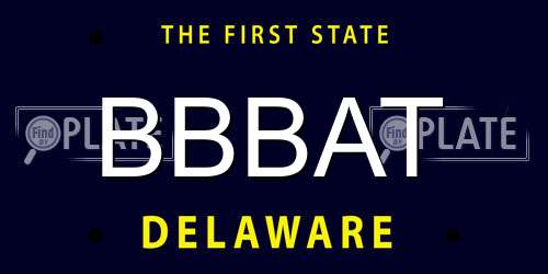 BBBAT Delaware License Plate